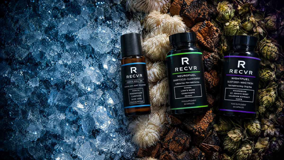 Freeze Roll-On, NeuroFuel and NightFuel on ice, mushrooms and hops